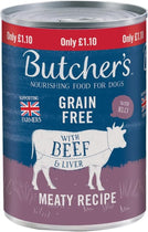 Butchers Beef And Liver Chunks In Jelly Complete Wet Dog Food 400g