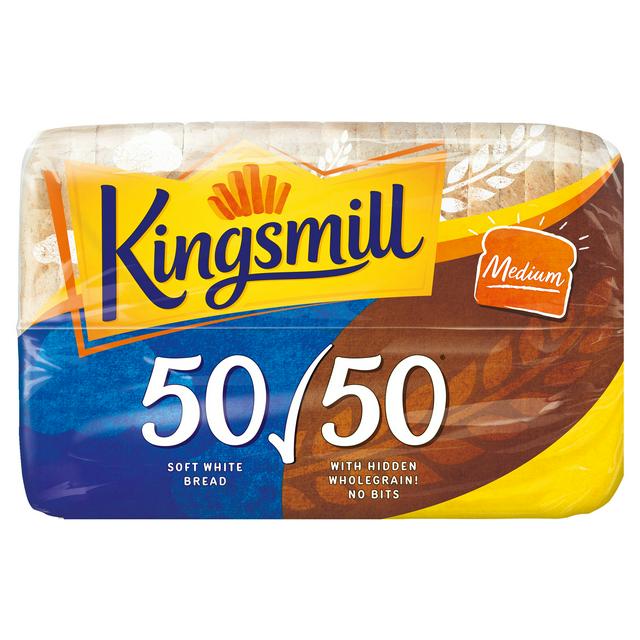 Kingsmill Medium Sliced 50/50 Bread 800g