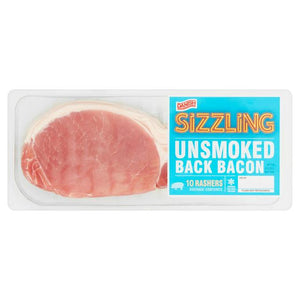 Sizzling Danish Unsmoked Back Bacon 300g