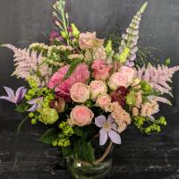 Dansk vase of garden flowers