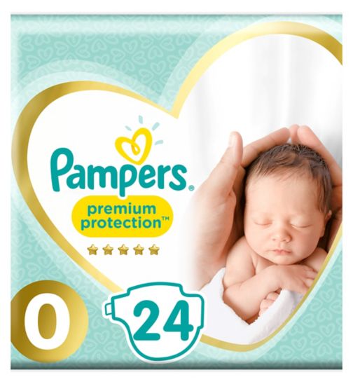 Pampers Premium Protection Size 0, 24 Nappies