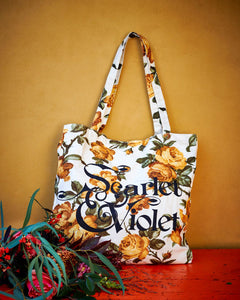Large Scarlet & Violet Tote Bag