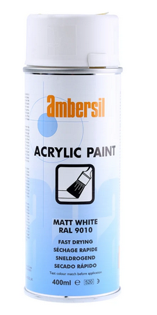 Ambersil 400ml White Matt Spray Paint