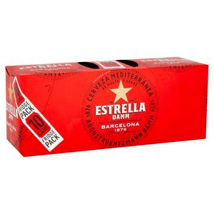 Estrella Damm Lager Beer Cans 10x330ml