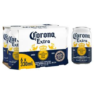 Corona Lager Beer Cans 6x330ml