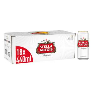 Stella Artois Premium Lager Beer Cans 440ml