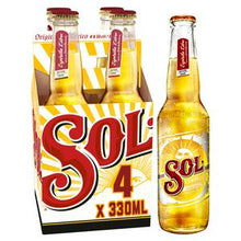 Load image into Gallery viewer, Sol Original Lager Beer Bottles 4x330ml
